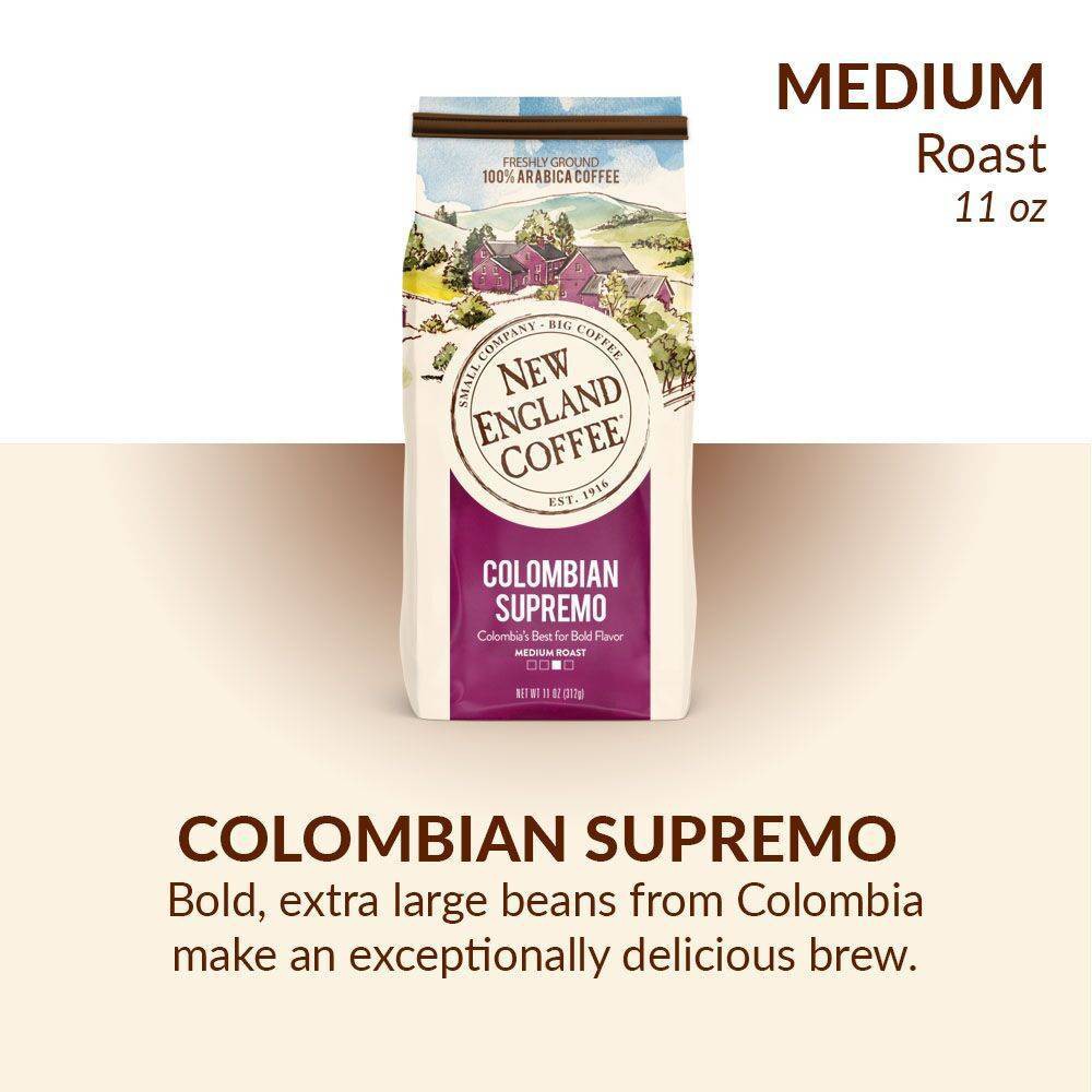 UPC 787780000108 product image for New England Colombian Supremo Medium Roast Ground Coffee - 11oz | upcitemdb.com