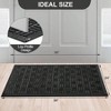 Heavy Duty Dirt Trapper Door Mat Outdoor Indoor Waterproof Absorbent Black 35.5x24 Inch Entryway Patio Porch - 2 of 4