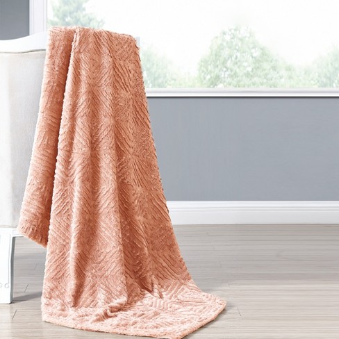 Modern Threads Luxury Faux Fur Throw Blanket Rose Target