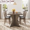 71 Inch Dining Table for 6, Rustic Farmhouse Tall Kitchen Table with Large Tabletop, Long Wooden Dining Room Table with Heavy Duty Legs - 4 of 4
