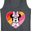 Women's - Disney - Oops Minnie Rainbow Heart Graphic Racerback Tank - 2 of 4