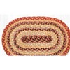 Earth Rugs Jute Placemat 13"x19", Burgundy/Gray/Cream Braided Table Mat, Rustic Country Dining Accent in Oval Design - 3 of 3