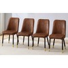 Sapphtopaz Modern PU Leather Dining Chairs, Side Chairs Kitchen Chairs with Backrest & Metal Legs for Dining Room, Kitchen - 3 of 4