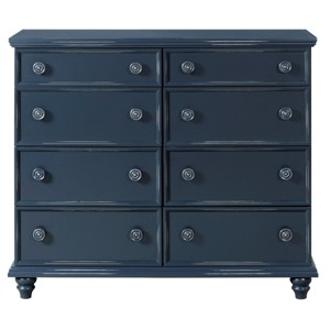 John Boyd Designs Notting Hill Collection 8 Drawer Dresser Chest - Blueberry