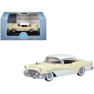 1955 Buick Century Condor Yellow and Dover White with Red Interior 1/87 (HO) Diecast Model Car by Oxford Diecast. Brand new box. - 1 of 3