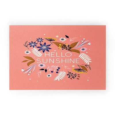 Showmemars Hello Sunshine Small Looped Vinyl Welcome Mat - Society6