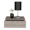 GlasFlength Nightstands Wall Mounted Bedside Table Storage Nightstand Floating Nightstand with Drawer for Room, Gray, 13.4"*15.7"*5.1" - 4 of 4
