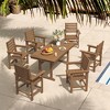 Arceso Patio Table and Chairs Set 7 Pieces, HDPS Weather Resistant Outdoor Dining Set, Square Outdoor Dining Table with 6 Patio Chairs - 3 of 4