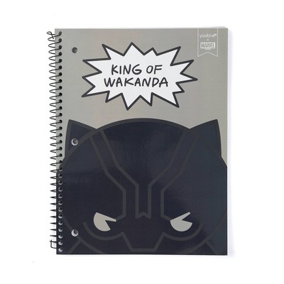 Marvel Black Panther Yoobi™ College Ruled 1 Subject Spiral Notebook Gray