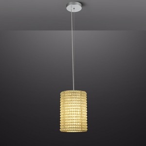 CityFurn 2-Light Cylinder Pendant Light with Crystal Glass - 1 of 4