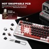MaseiKar B75 PRO Wireless Mechanical Keyboard,75%Layout,Hot Swap Gasket Custom Structure,RGB Backlit,Bluetooth/Type-C/2.4G - 3 of 4