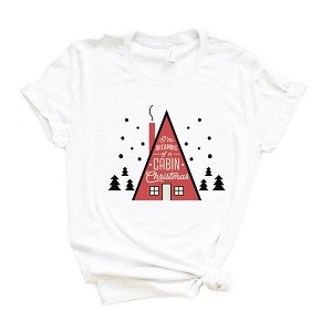 Simply Sage Market Women's Cabin Christmas Short Sleeve Graphic Tee - 1 of 3
