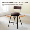 Hyleory 27"Upholstered Swivel Bar Stool Set of 2 with Padded Seat & Backrest Metal Frame, Accent Chair for Kitchen or Dining Room - 4 of 4
