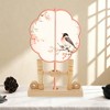 Unique Bargains Detachable Fan Style Fan Display Stand Wood 1 Pc - 2 of 4