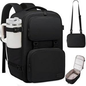 40L TSA Carry On Travel Backpack for Women & Men, Fits 17 Inch Laptop, Waterproof with Detachable Crossbody Bag - 1 of 4