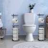 MaseiKar 2 Pack Toilet Paper Holder, Free Standing Toilet Roll Holder No Drilling, Bathroom Toilet Paper Stand with ShelfOrganizers and Storage - 2 of 4