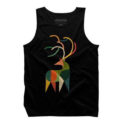 Men's Design By Humans Geometric deer By radiomode Tank Top