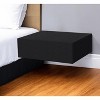 HomeRoots 5" Black Wood One Drawer Floating Nightstand - 2 of 4