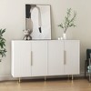 Okak Modern Buffet Cabinet, Storage Cabinet with Fluted and Adjustable Shelves, Accent Cabinet for Living Room, Entryway, Hallway, Kitchen - 3 of 4