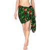 LA LEELA Women's Beachwear Summer Bikini Wraps Beach Wrap Sarong Coverups Skirt Swimwear Bathing Suit Swim Cover Ups for Womens One Size Black, Floral - 2 of 4