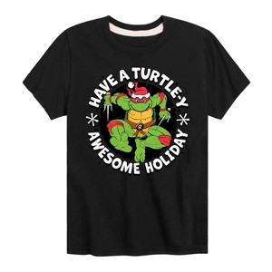 Boys' - Teenage Mutant Ninja Turtles - Have A Turtley Awesome Holiday Short Sleeve Graphic T-Shirt - 1 of 4