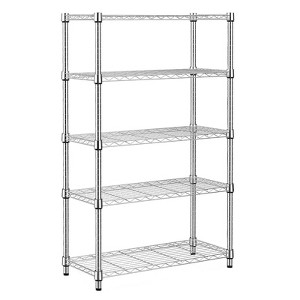 SEVOBAL Utility Storage Shelves Heavy Duty 5-Tier Utility Shelving Unit Steel Organizer Wire Rack for Home,Kitchen,Office, Brown, 23.6"*13.7"*62.4" - 1 of 4