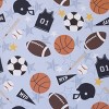 Everything Kids Sports Gray, Navy, Orange, and Brown Preschool Nap Pad Sheet - 3 of 4