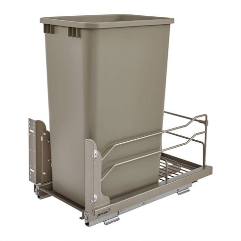 Rev a shelf 53wc 1550scdm 112 Single Kitchen Base Cabinet Pull Out Waste Container Trash Can With Soft close Slides Target
