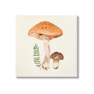 Stupell Industries Woodland Mushroom Botanical Fern Gallery Wrapped Canvas Wall Art - 1 of 3