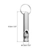 Unique Bargains Aluminum Alloy Camping Hunting Outdoor Survival Signal Whistles with Keychains 5 Pcs - 2 of 4