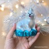 White Seal on a Glacier Glass Christmas Ornament, Pinnipeds and Sea Lion Themed Decor| OrnamentallyYou - 4 of 4