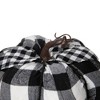 Northlight Buffalo Plaid Fall Harvest Pumpkin - 7" - Black and White - 3 of 4
