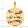 Black Bow Jewelry 14K Gold Plated Hoyt Wilhelm Signature LG Enamel Baseball Pendant - 4 of 4