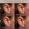 3Pairs Gold Hoop Earrings Set for Women Chunky Gold Silver Earring 14K Gold Filled Small Huggie Hoops Lightweight Tiny - 3 of 4