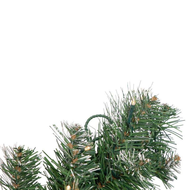 Northlight Pre-Lit Battery Operated Pine Cone Artificial Christmas Garland - 6' x 9" - Cool White LED Lights, 4 of 5