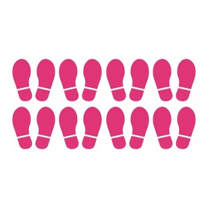Unique Bargains Home Classroom Floor Stairs Decal PVC Footprint Sticker 8 Pairs - 1 of 4