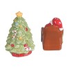 Transpac Christmas Classic Santa and Tree Dolomite Salt and Pepper Shakers Collectables Multicolor 3.25 in. Set of 2 - 3 of 4