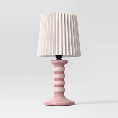 Mini Stick Table with Pleated Shade Lamp Pink - Room Essentials™