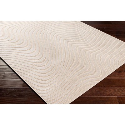 Kirklin Modern Beige and Gray Geometric Wool Area Rug