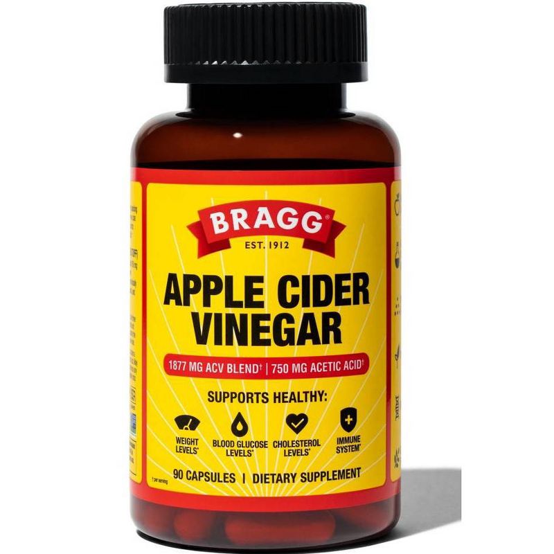 Bragg Apple Cider Vinegar Vegan Supplements - 90ct, 1 of 7