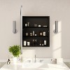 Flash Furniture Jolie Recessed Bathroom Medicine Cabinet with Rounded Beveled Mirror and Reversible Metal Frame - 2 of 4