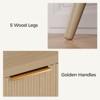 ChicFurnit Decorative Storage Cabinet Wavy Stripe Design with Golden Handles for Modern Living Room, Walnut, 59.1"*13.8"*17.7" - 4 of 4