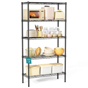 DOMETOUR Adjustable Storage Shelves, Storage Shelving Unit Metal Wire Racks, Heavy Duty Standing Shelf Organizer for Kitchen Pantry Garage - 1 of 4
