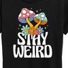 Women's - Instant Message - Stay Weird Mushrooms Short Sleeve Graphic T-Shirt - 2 of 4