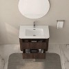 KWPZQEB 30'' Floating Bathroom Vanity w/ Sink, Wall Mounted Wood Bathroom Cabinet w/ 2 Drawers, Ceramic Integrated Sink, Floating Cabinet for Bathroom - 2 of 4
