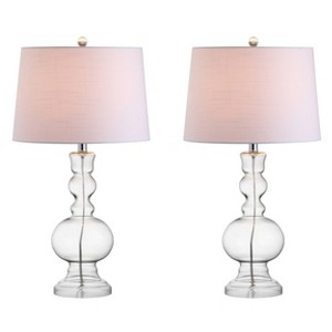 28.5" (Set of 2) Genie Glass Table Lamps (Includes LED Light Bulb) - JONATHAN Y - 1 of 4