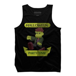 Men's Design By Humans Happy Halloween gift for kid cute Frankenstein By thientd87 Tank Top - 1 of 4