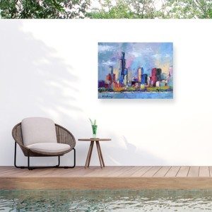 Trademark Fine Art - Richard Wallich Chicago 5 Matted Framed Art - 1 of 4