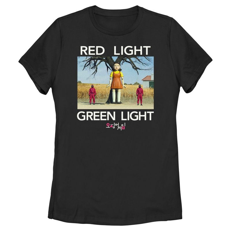 Women's Squid Game Red Light Green Light Scene T-Shirt, 1 of 5