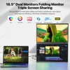 UPERFECT 18.5" 100Hz Dual-Screen Portable Monitor, 1080P IPS Display with USB-C & Mini HDMI, 180° Adjustable Stand  & VESA  No Driver Needed - 3 of 4